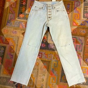 Light Wash Lucky Brand Straight Leg Mom Jeans